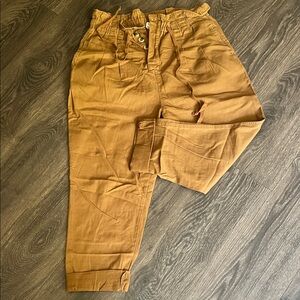 Zenana Outfitters Brown Paperbag Waist Pants